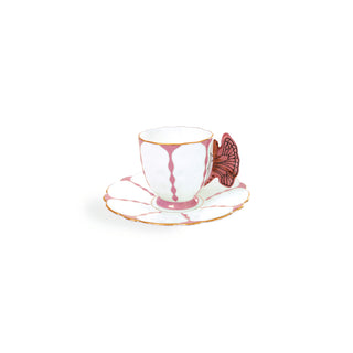 Butterfly Coffee Cup & Saucer-Pink