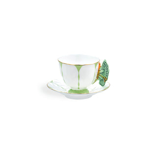 Butterfly Tea Cup & Saucer-Green