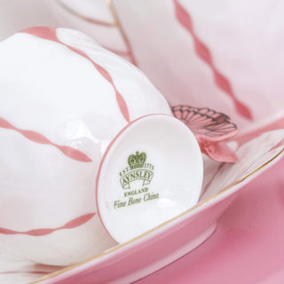 Butterfly Tea Cup & Saucer-Pink