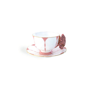 Butterfly Tea Cup & Saucer-Pink