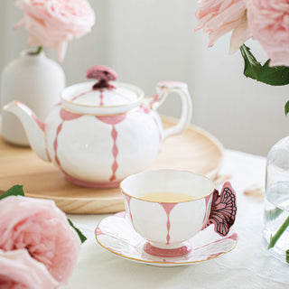 Butterfly Teapot 600ml-Pink