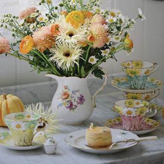 Daisy Corset Tea Cup and Saucer Set of 4
