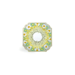 Daisy Square Dessert Plate-Yellow