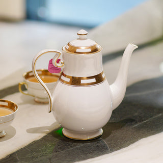 Empress White & Gold Coffee Pot 1200ml