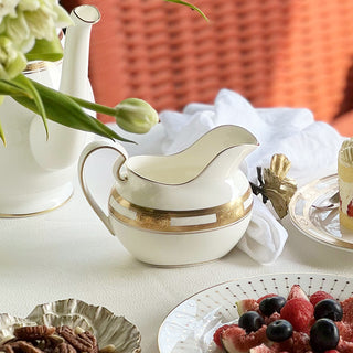 Empress White & Gold Cream Dispenser