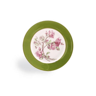 Colored Glaze Elizabeth Rose Sweet Plate-Mill Green