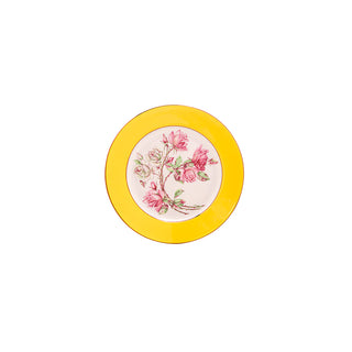 Colored Glaze Elizabeth Rose Sweet Plate-Yellow