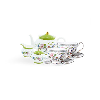 Colored Colored Glaze Pembroke 7 Pieces Tea Set-Green