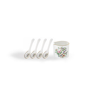 Pembroke four spoons+spoon holder