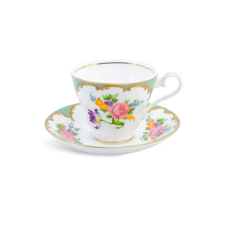 Wilton Stratford Tea Cup & Saucer-Green