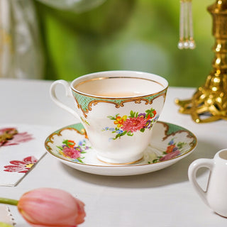Wilton Stratford Tea Cup & Saucer-Green