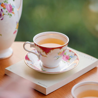 Wilton Stratford Tea Cup & Saucer-Red