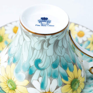 Daisy Corset Tea Cup and Saucer-Blue