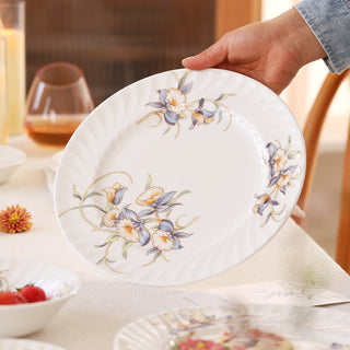 Just Orchid Swirl Dinner Plate