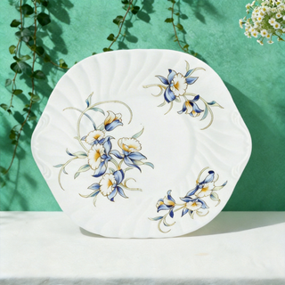 Just Orchid Swirl Cake Plate Square