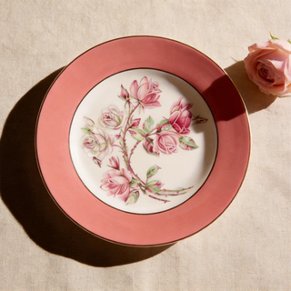 Colored Glaze Elizabeth Rose Sweet Plate-Pink