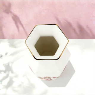 Elizabeth Rose Hexagoal Bud Vase