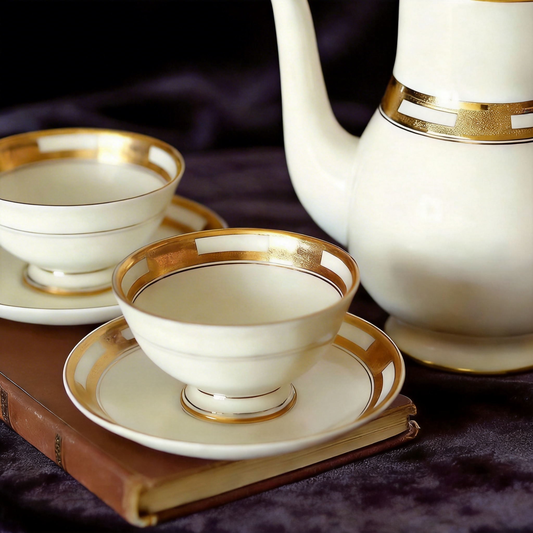 Empress White & Gold 5 Pieces Tea Set – Aynsley