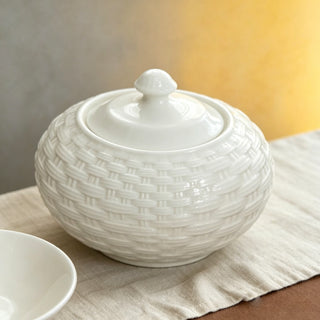 Basketweave Sugar Bowl Round