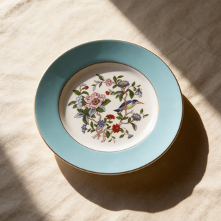 Colored Glaze Pembroke Sweet Plate-Turq