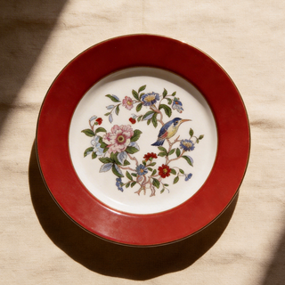 Colored Glaze Pembroke Sweet Plate-Red