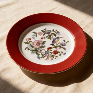 Colored Glaze Pembroke Sweet Plate-Red