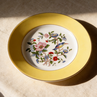 Colored Glaze Pembroke Sweet Plate-Yellow