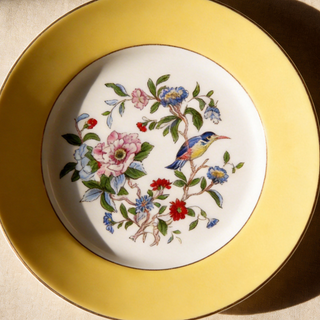 Colored Glaze Pembroke Sweet Plate-Yellow