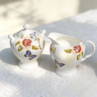 Cottage Garden Windsor Sugar Box & Cream Dispenser