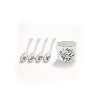 Pembroke four spoons+spoon holder