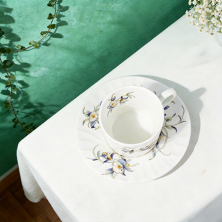 Just Orchid Swirl Coffee Cup & Stand