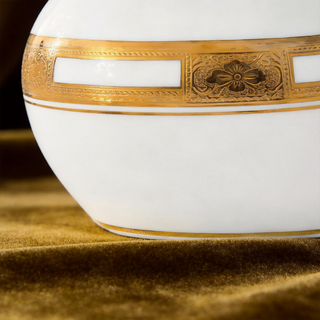 Empress White & Gold Cream Dispenser