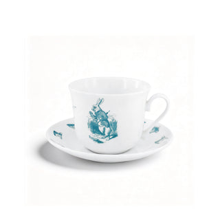 Alice in Wonderland Tea Cup & Saucer Blue
