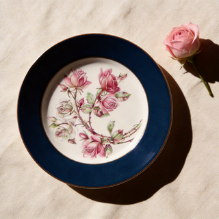 Colored Glaze Elizabeth Rose Sweet Plate-Blue