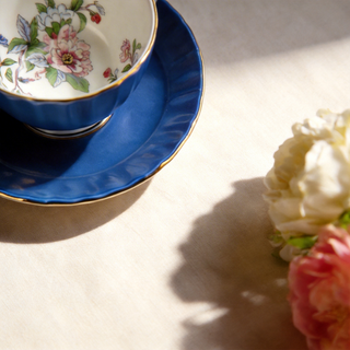 Colored Glaze Pembroke Oban Tea Cup & Saucer - Blue