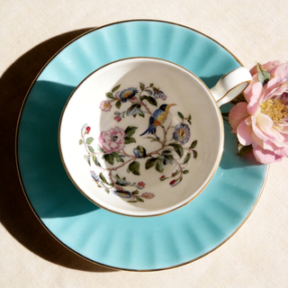 Colored Glaze Pembroke Oban Tea Cup & Saucer - Turq