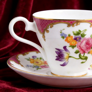 Wilton Stratford Tea Cup & Saucer-Red