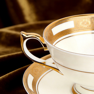 Empress White & Gold Athens Tea Cup & Saucer