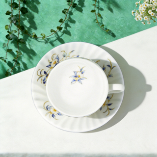 Just Orchid Swirl Tea Cup & Saucer