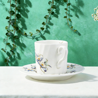 Just Orchid Swirl Coffee Cup & Stand