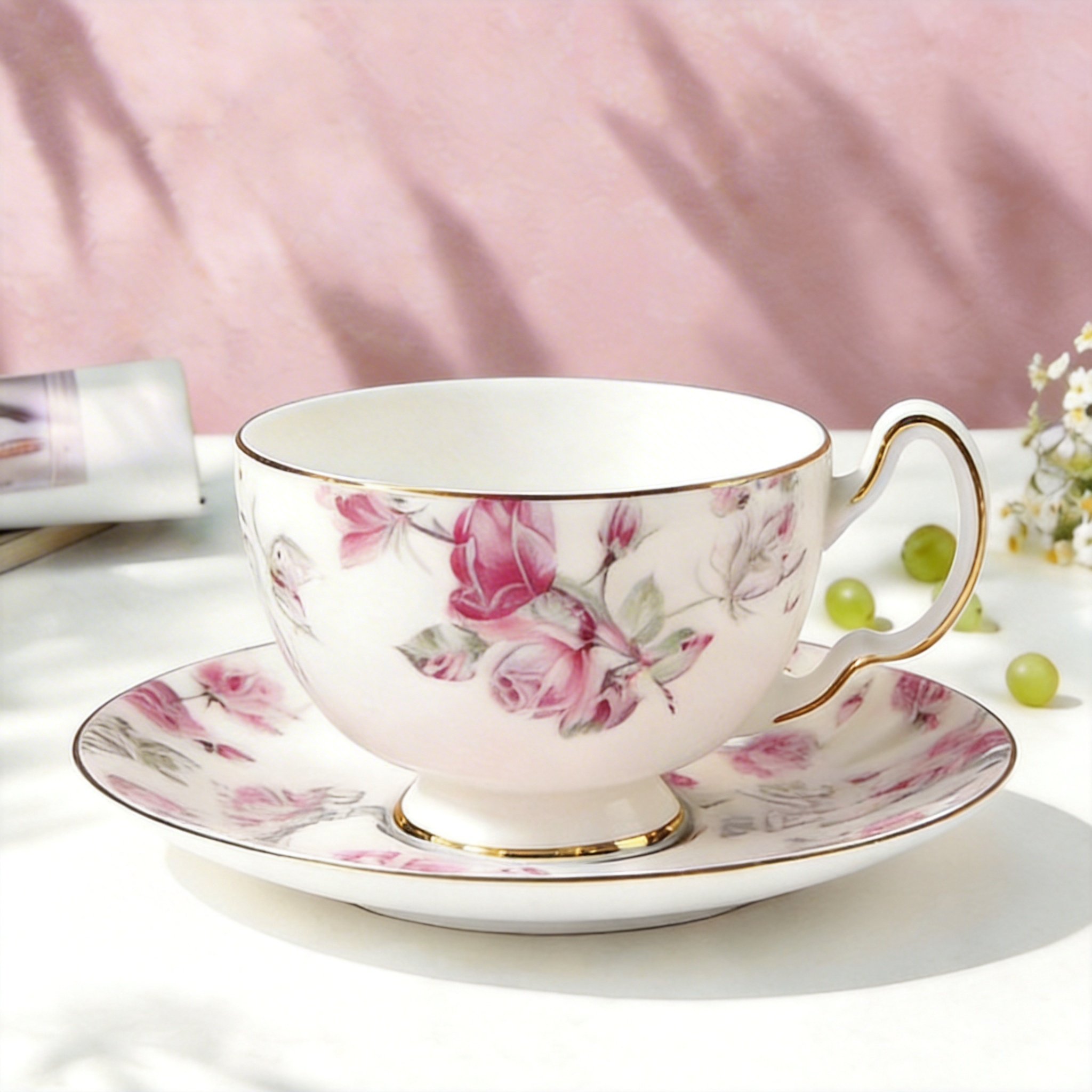 エインズレイ　花瓶　AYNSLEY ELIZABETH ROSE Elizabeth Rose 5 Pieces Tea Set – Aynsley