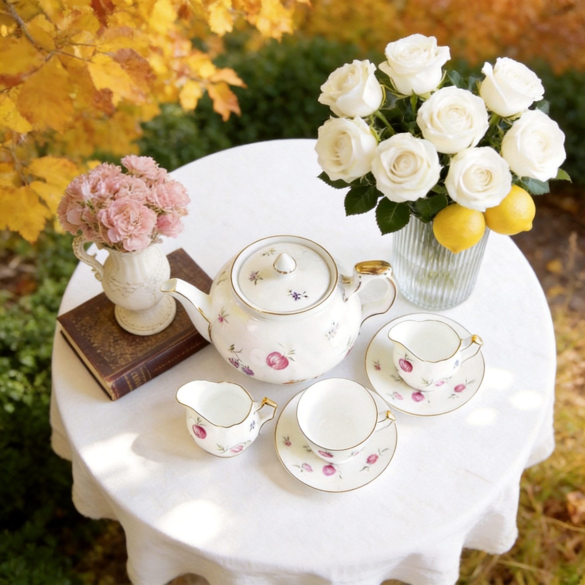 Florida Crocus 7 Pieces Tea Set with 600ml Teapot – Aynsley
