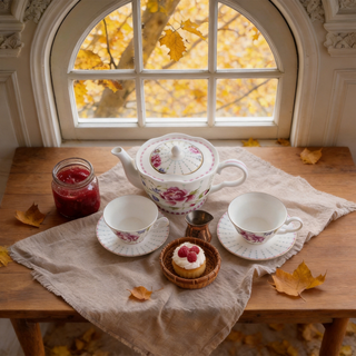 Peony Windsor 5 Pieces Tea Set