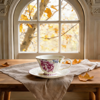 Peony Windsor Tea Cup & Saucer
