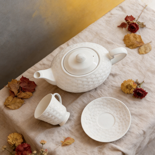 Basketweave Lancaster 5 Pieces Tea Set