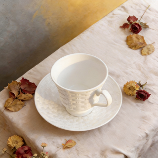 Basketweave Lancaster Tea Cup & Saucer