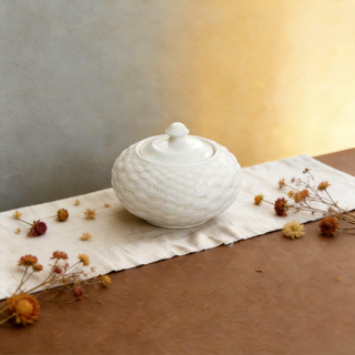 Basketweave Sugar Bowl Round