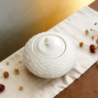 Basketweave Sugar Bowl Round