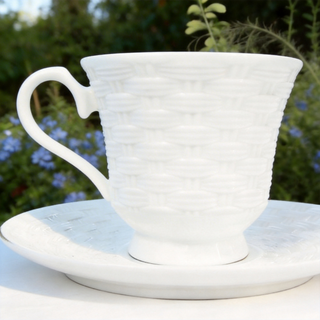 Basketweave Lancaster Tea Cup & Saucer