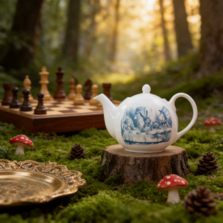 Alice In Wonderland Small Classic Teapot - Blue